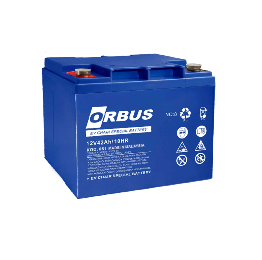 Orbus 12V 42 Ah Engelli Araç Aküsü