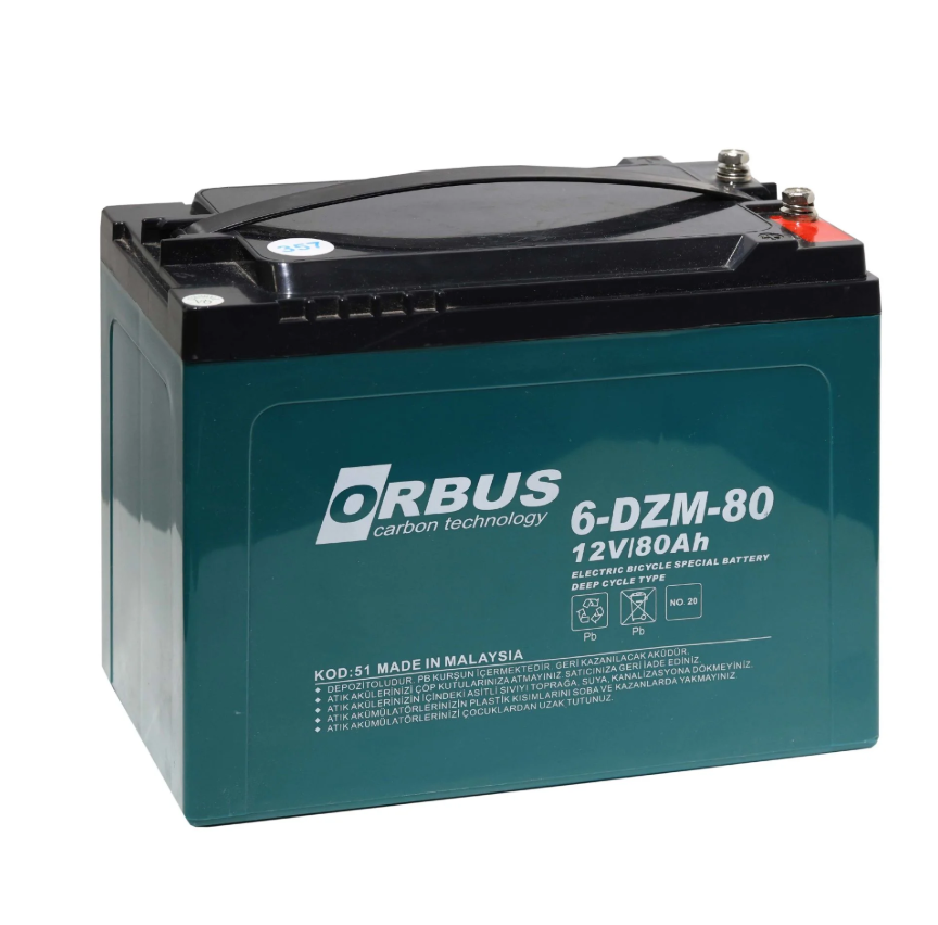 Orbus 12V 80 Ah Elektrikli Bisiklet Aküsü